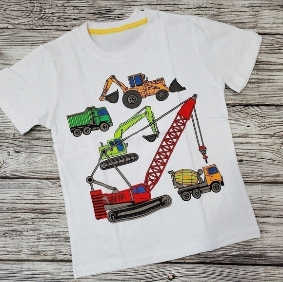 Vehicles T-Shirt Transportation Construction Tee - Picture 1 of 6